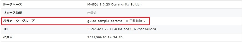 パラメーターステータス(グレー)のイメージ
