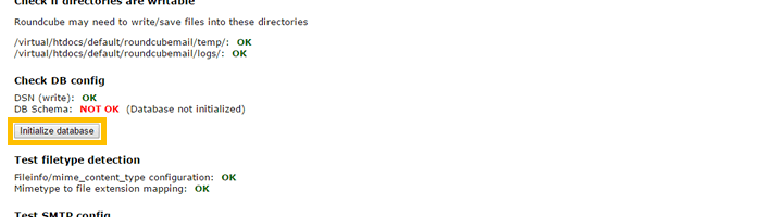 データベースの初期化